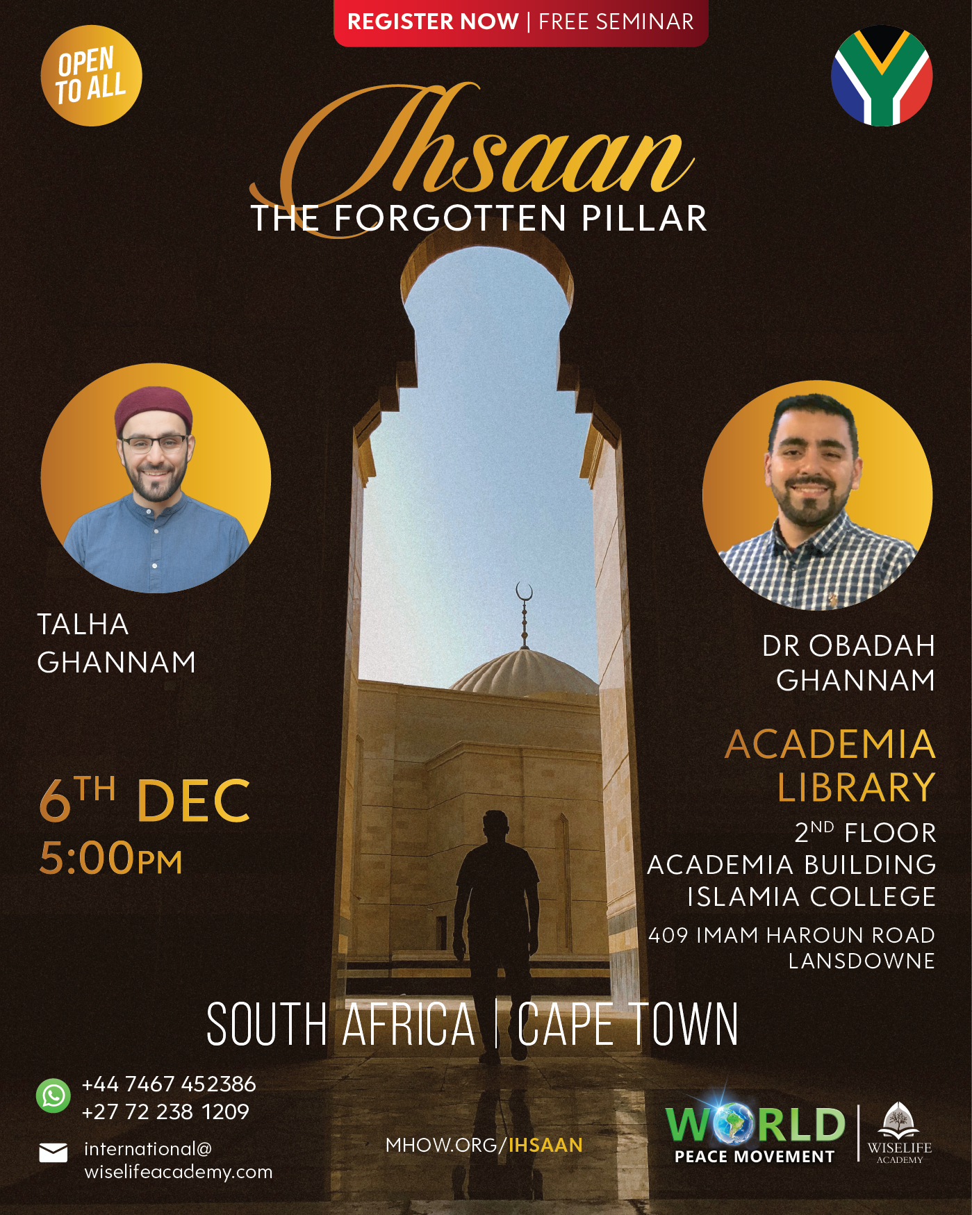 Image representing the event: Ihsaan: The Forgotten Pillar - Cape Town