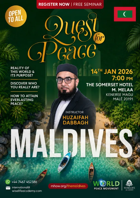 Image representing the event: Quest for Peace - Maldives Jan 2026