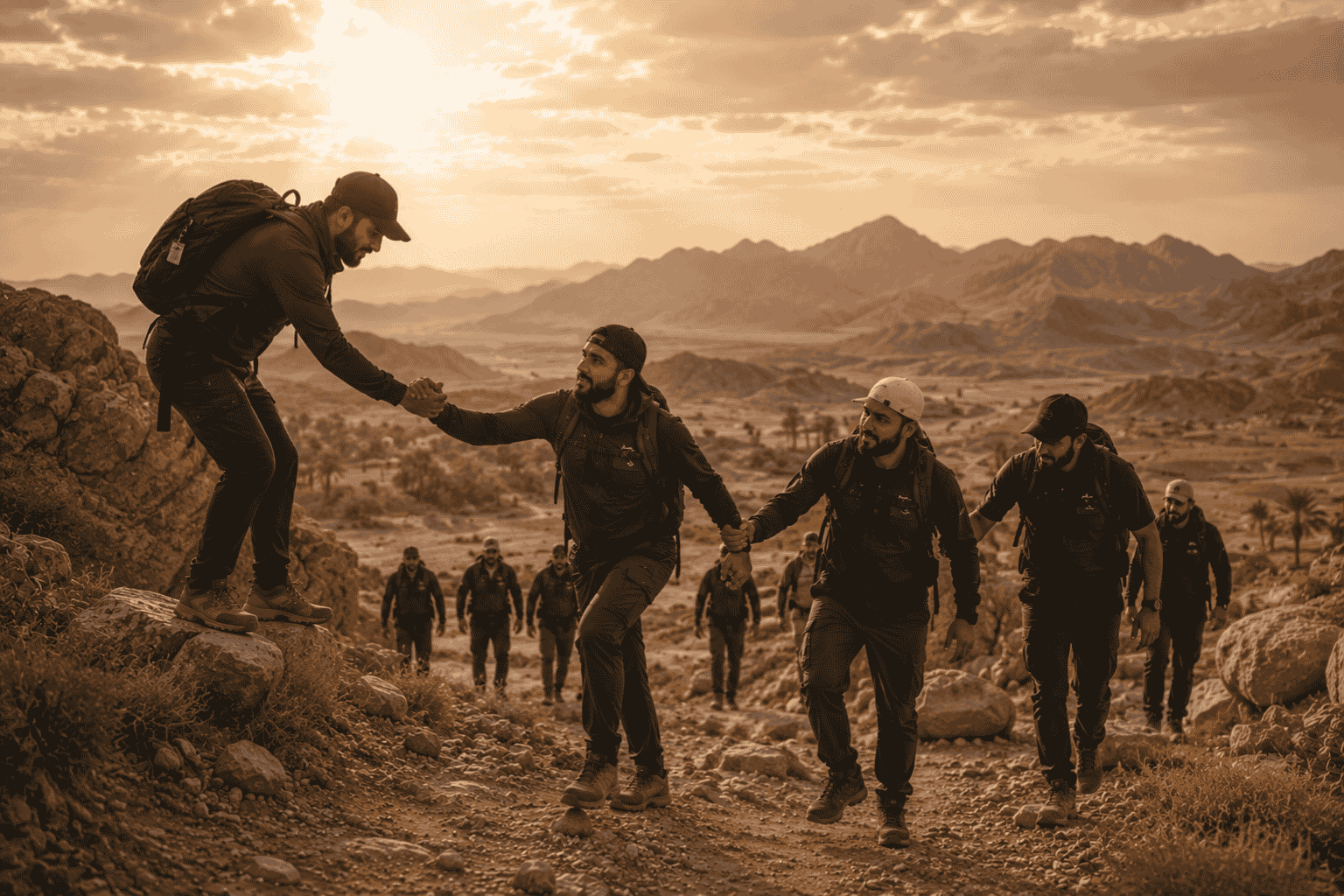 Walking Together in Faith - Shared challenges create stronger connections. illustration
